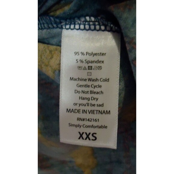 LulaRoe Irma Tunic Multicolored Hi Low Hem Womens Size XXS - Picture 4 of 5